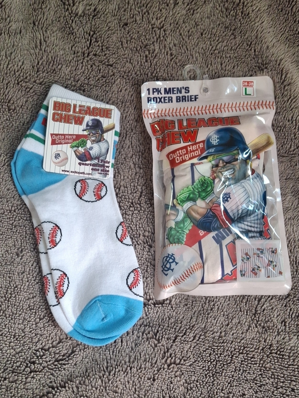 Big League Chew Socks/Boxer Brief Set